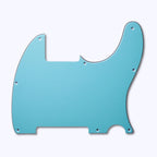 Custom Esquire Telecaster Pickguard (8-Hole) - Textured Artisan Series - Multiple Colors Tropical Teal - Ploutone