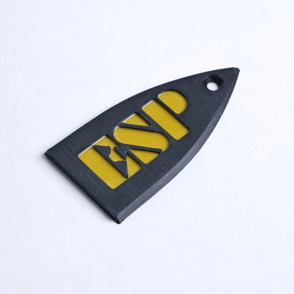 ESP Truss Rod Cover for ESP & LTD - ESP Logo (Black & Gold) - Ploutone
