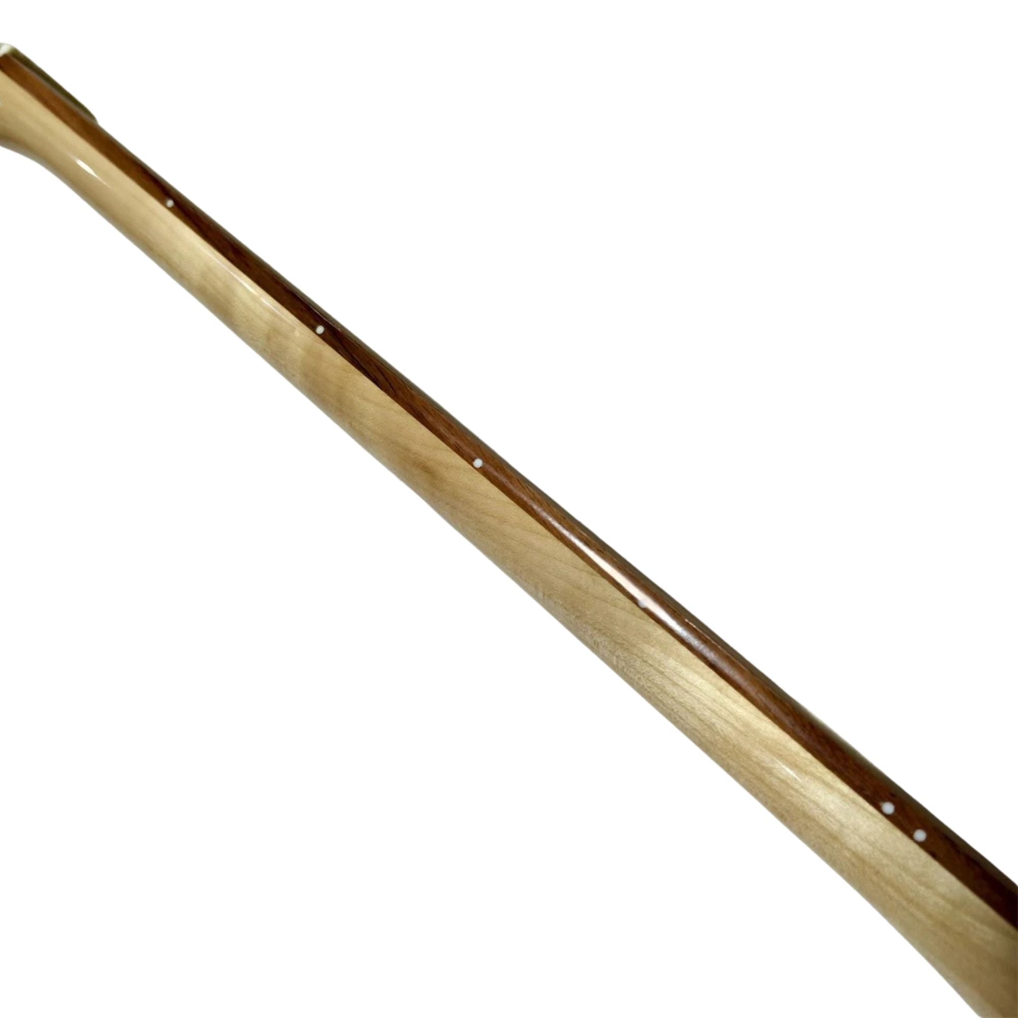 Fretless Strat-Style Guitar Neck, Gloss Maple, Rosewood Fretboard - Ploutone