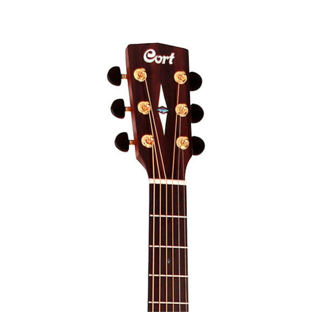 Cort GA-PF Grand Regal Bevel Cut Pao Ferro Acoustic-Electric Guitar - Natural Satin - Ploutone