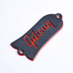 Custom Gibson Les Paul Truss Rod Cover - Gibson Logo (Black & Red) - Ploutone