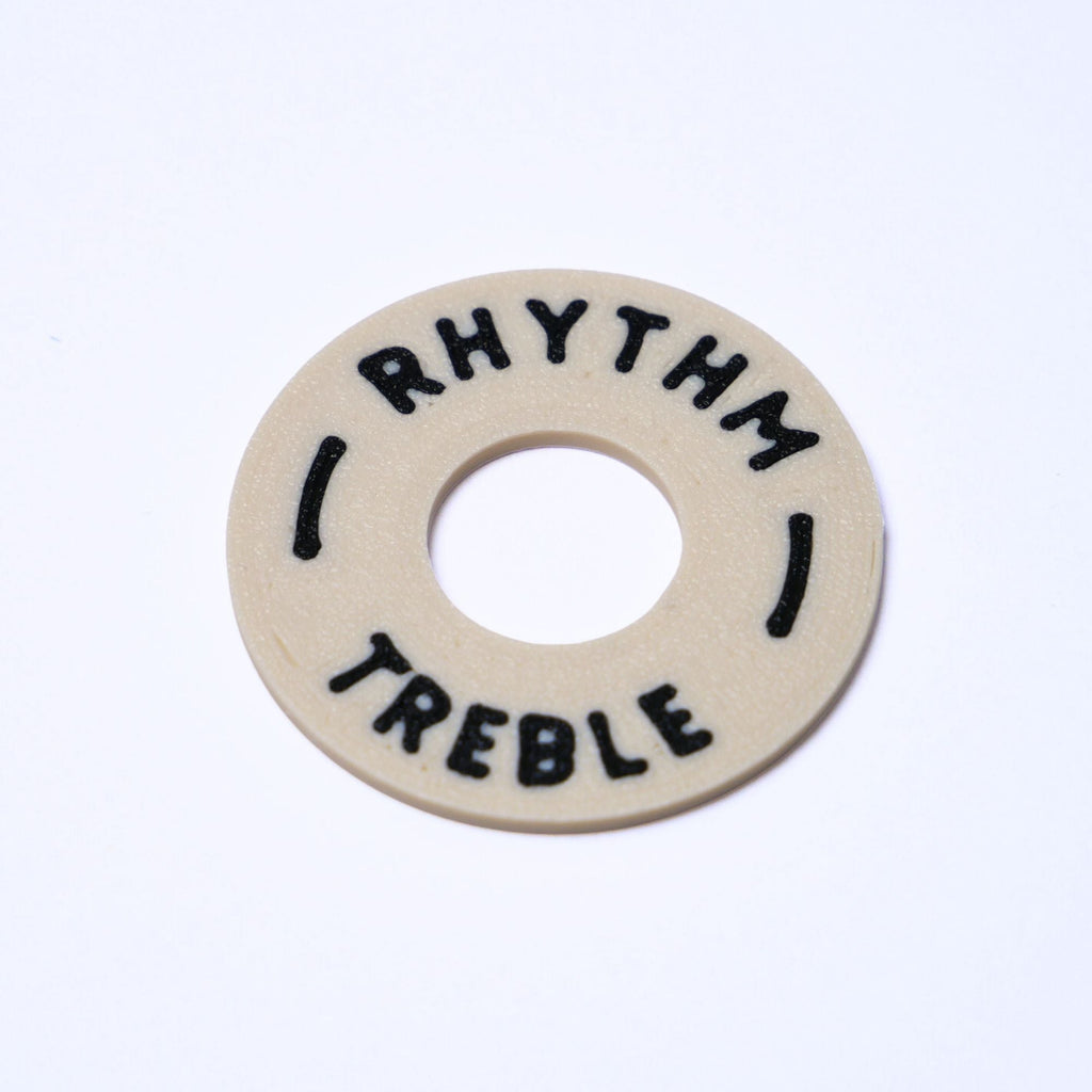 Custom Les Paul Poker Chip Guitar Toggle Switch Plate - Cream Rhythm Treble - Ploutone