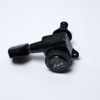 Locking Tuners 3+3 (Black) – 18:1 – Drop-In for Most Electric/Acoustic Guitars (10mm / 25/64" holes) - Ploutone