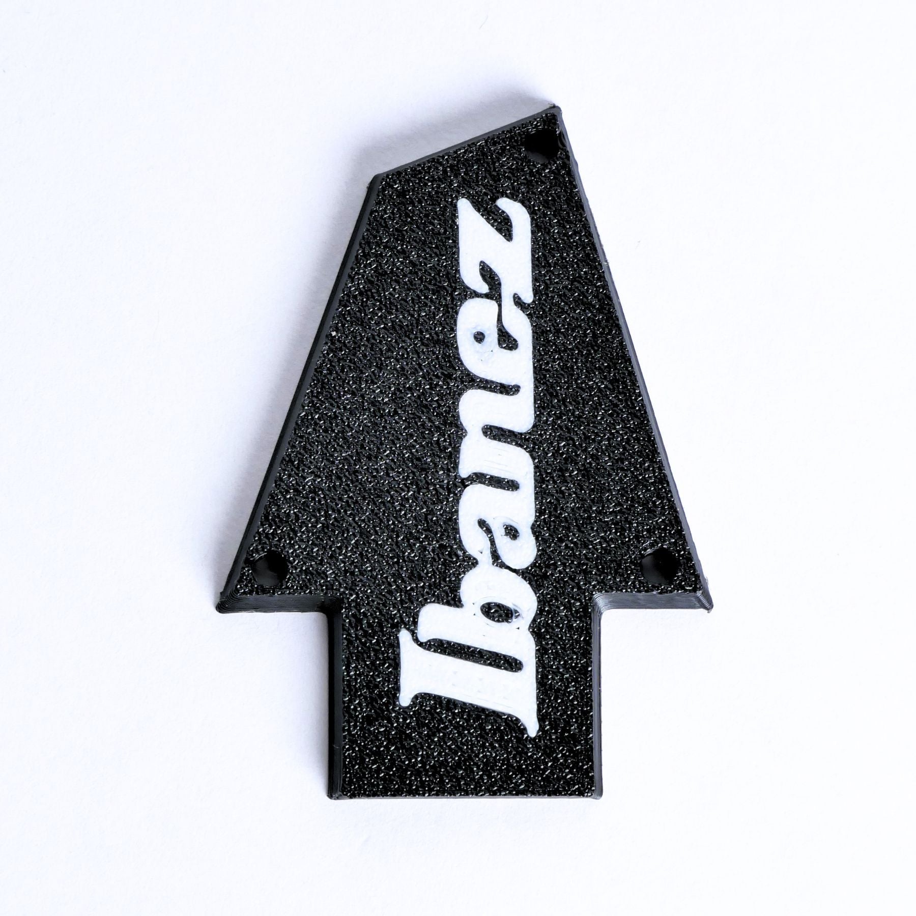 Custom Ibanez Truss Rod Cover for RG & JEM – Classic Logo (White & Black) - Ploutone