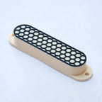Custom Single Coil Strat Pickup Covers (No Holes) Set of 3 - Cream Honeycomb - Ploutone