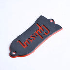 Custom Gibson Les Paul Truss Rod Cover - Gibson Logo (Black & Red) - Ploutone