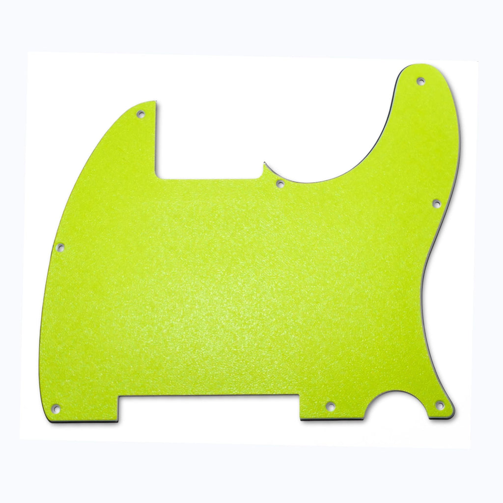 Custom Esquire Telecaster Pickguard (8-Hole) - Artisan Series - Textured Acid Green - Ploutone