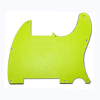 Custom Esquire Telecaster Pickguard (8-Hole) - Textured Artisan Series - Multiple Colors Acid Green - Ploutone