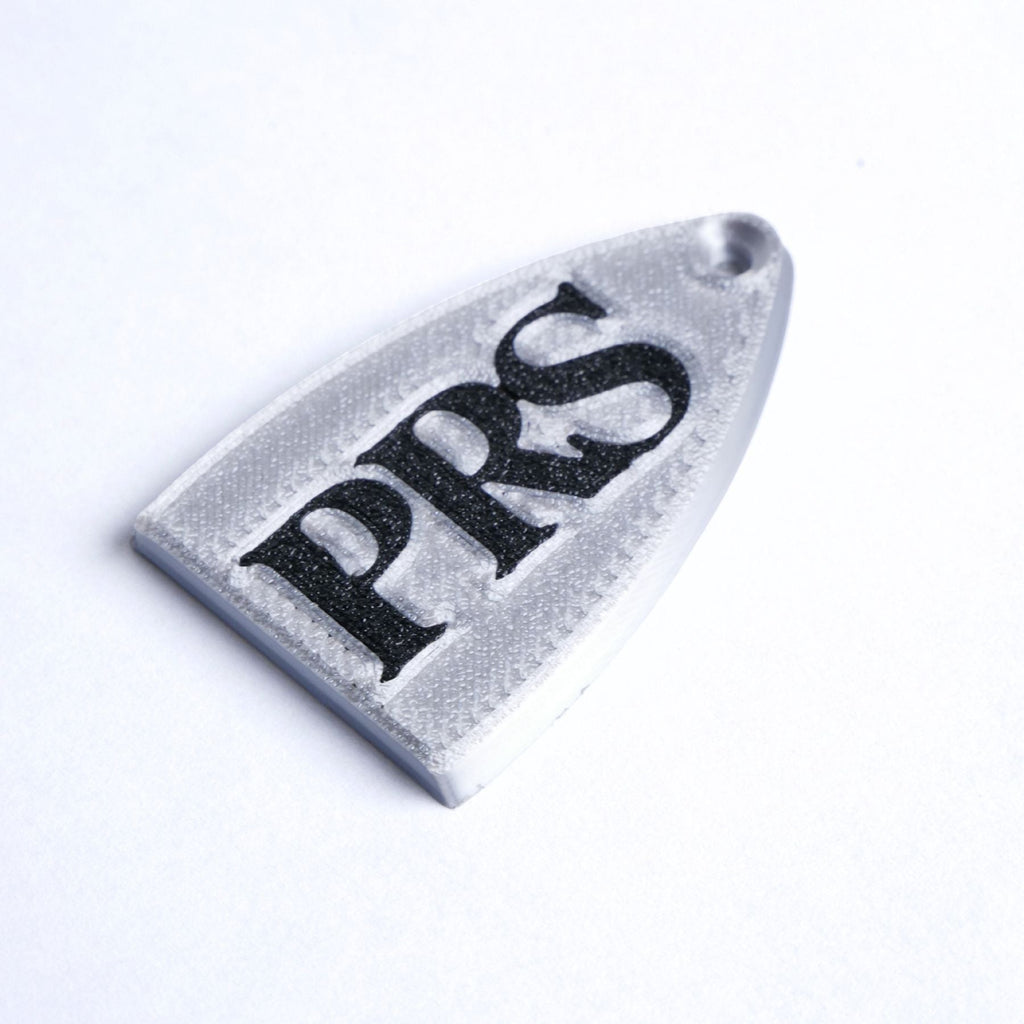 Custom PRS Silver Sky SE Truss Rod Cover – PRS Logo (Silver & Black) Guitar Fittings & Parts from Ploutone