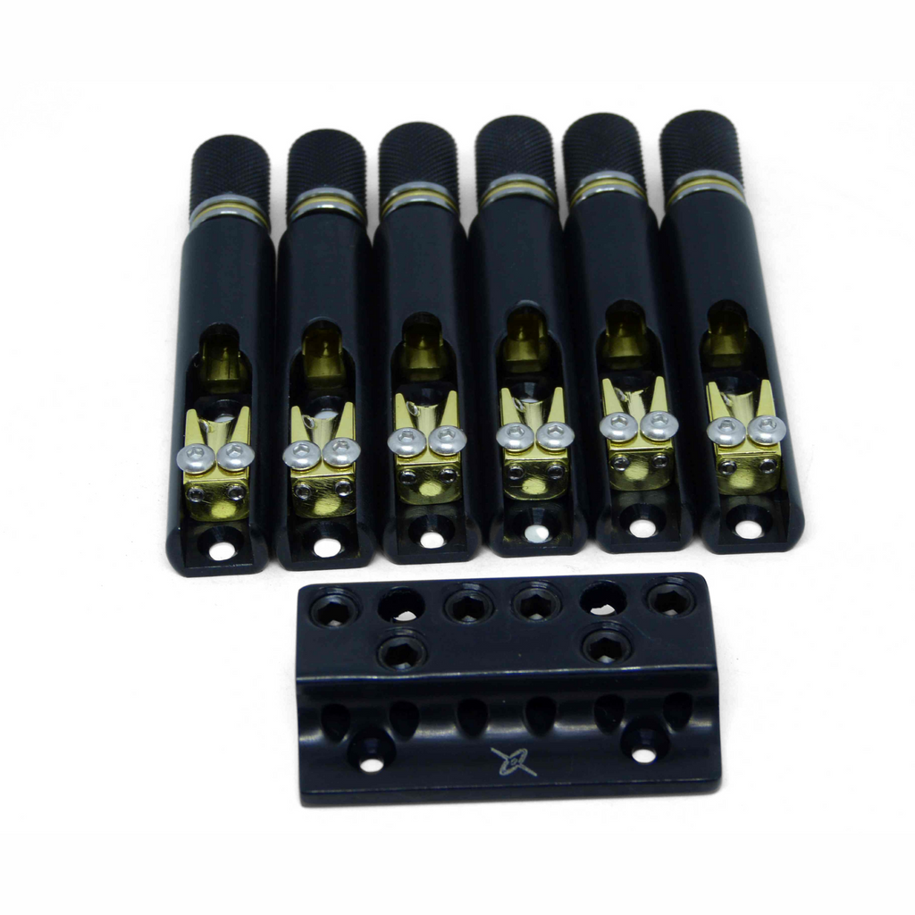 Nova Guitar Parts Single String Headless Bass Bridge 6 Brass - Ploutone