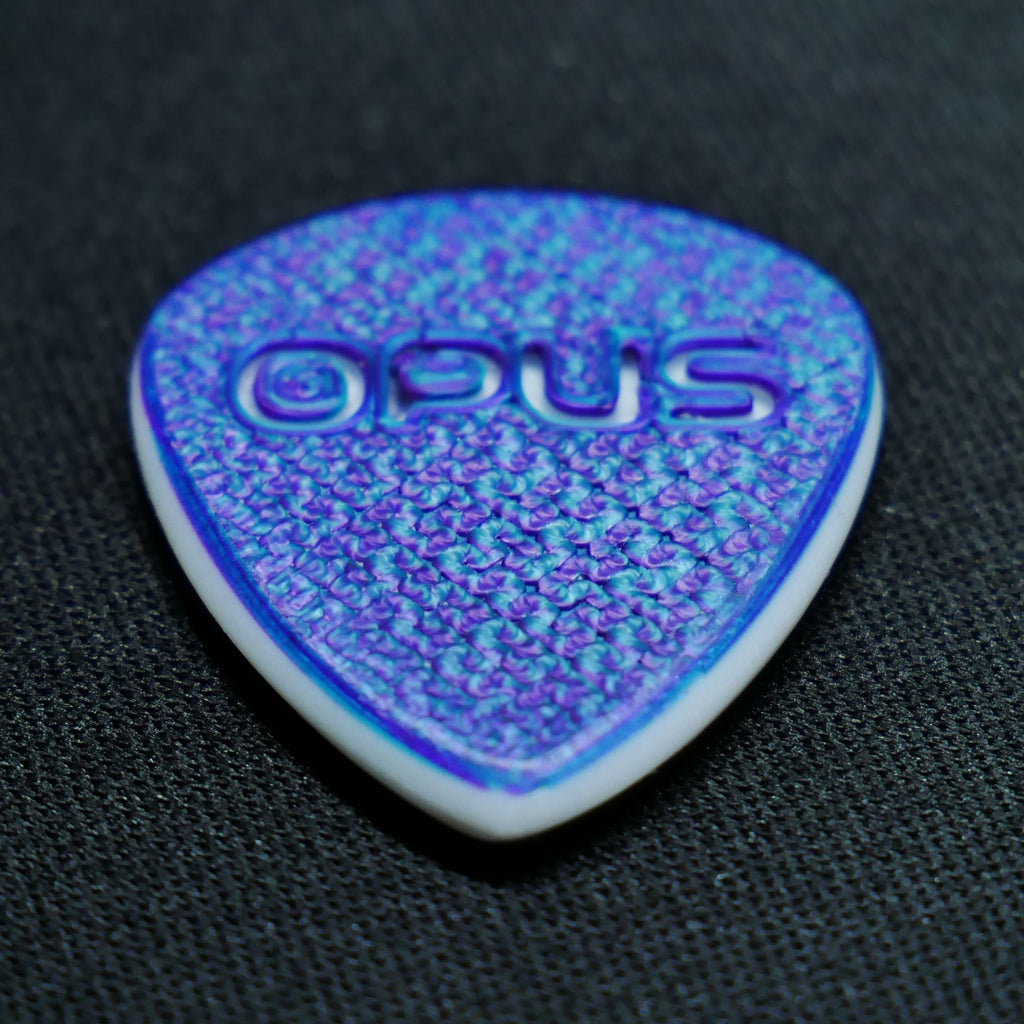 Opus Skalm VALKORE™ - Purple and Blue Quilted Handmade Guitar Pick - Ploutone