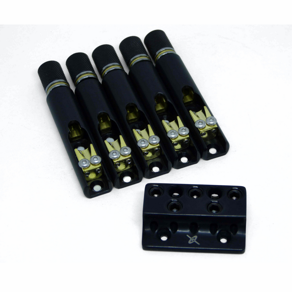 Nova Guitar Parts Single String Headless Bass Bridge 5 Brass - Ploutone