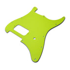 Custom Single Humbucker Stratocaster Pickguard (Tom Delonge)  – Artisan Series - Textured Acid Green guitar pickguards from Ploutone