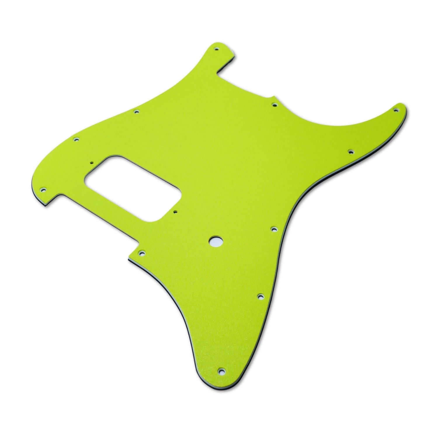 Custom Single Humbucker Stratocaster Pickguard (Tom Delonge)  – Artisan Series - Textured Acid Green guitar pickguards from Ploutone