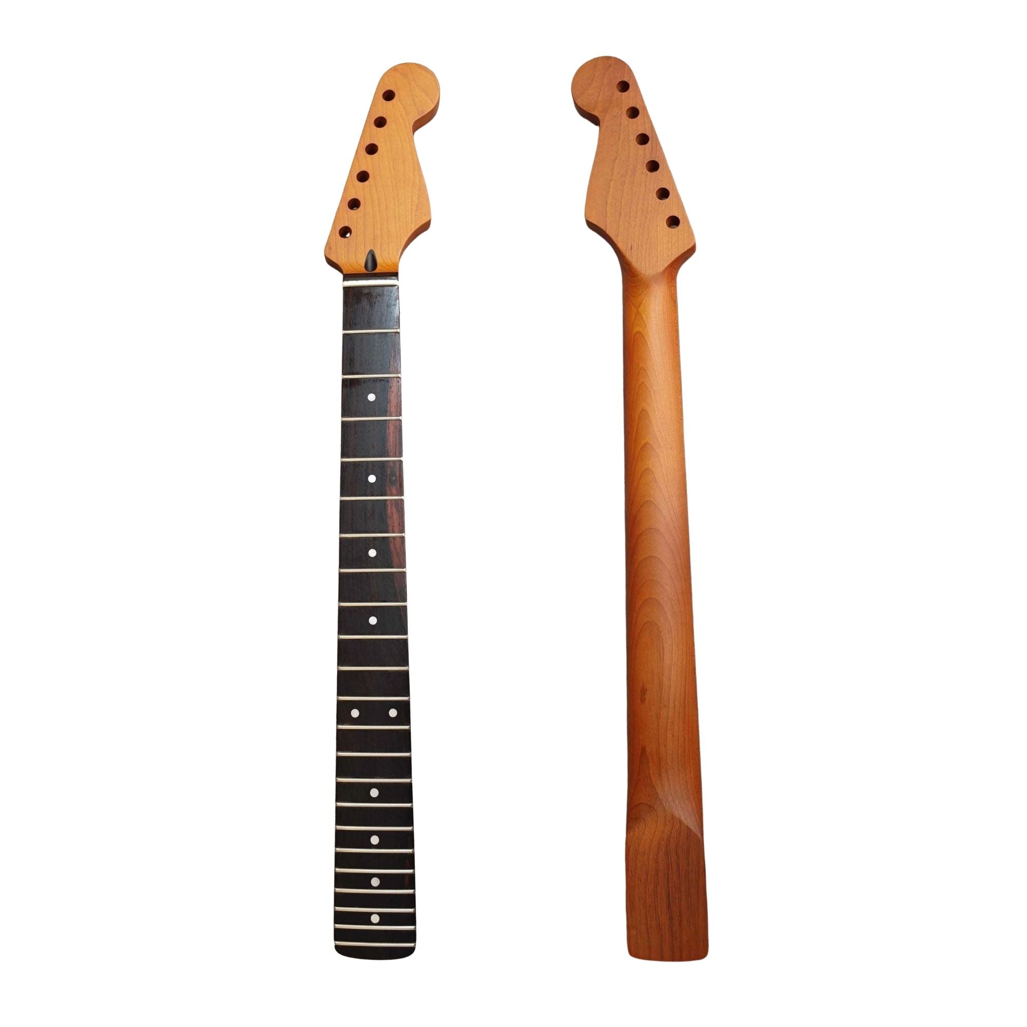 Roasted Maple Strat-Style Guitar Neck, 9.5" Radius, Rosewood Fretboard - Ploutone