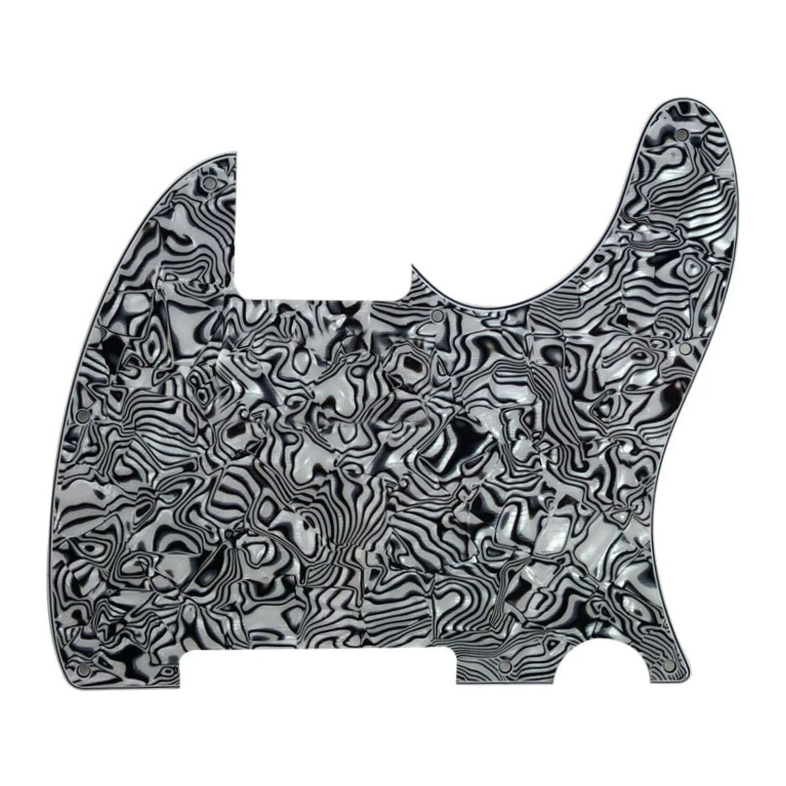Esquire Pickguard (8-Hole) Telecaster Pickguard Blank - 20+ Colors 4-Ply White & Black Shell - Ploutone