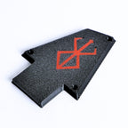 Custom Ibanez Truss Rod Cover for RG & JEM – Berserker (Red & Black) - Ploutone