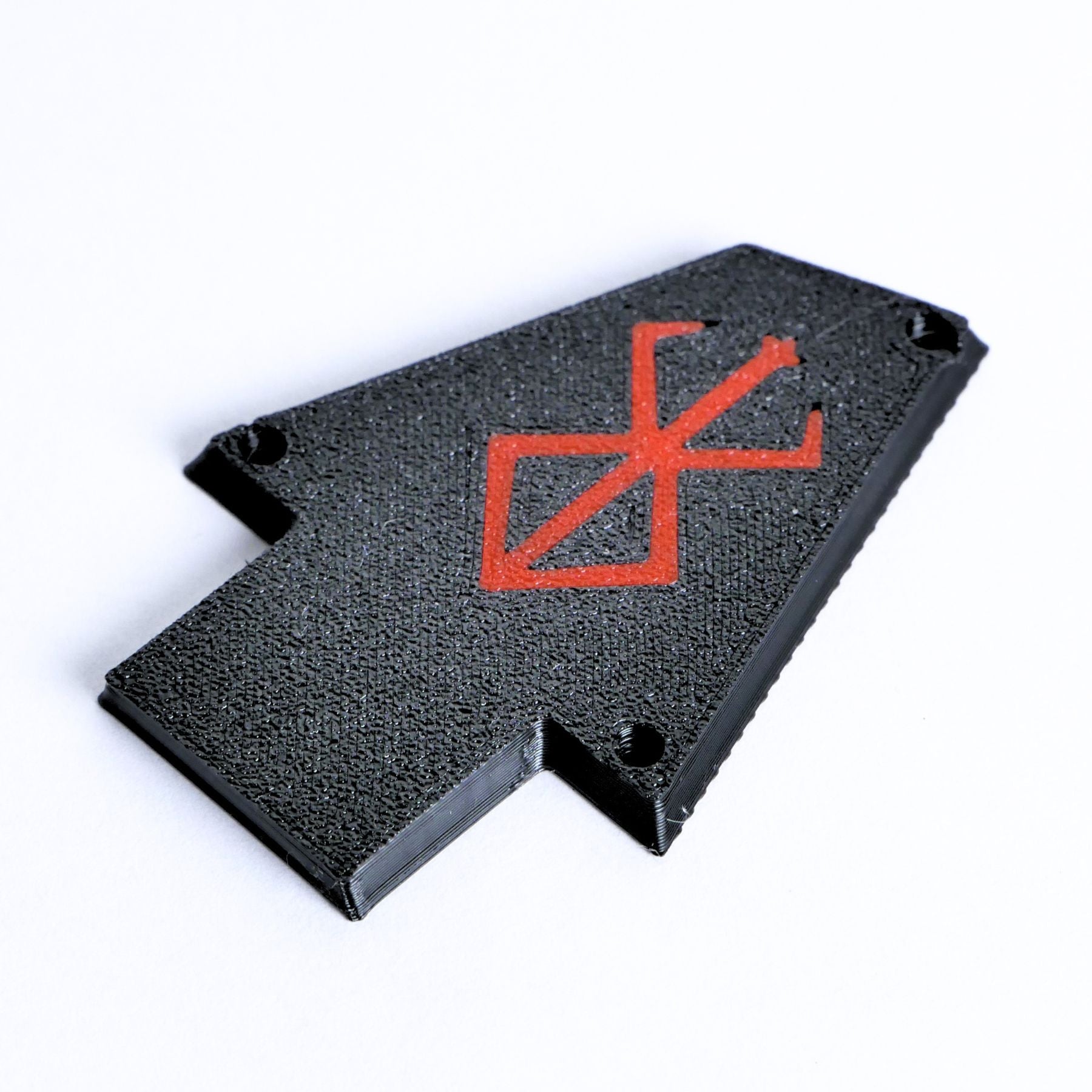 Custom Ibanez Truss Rod Cover for RG & JEM – Berserker (Red & Black) - Ploutone