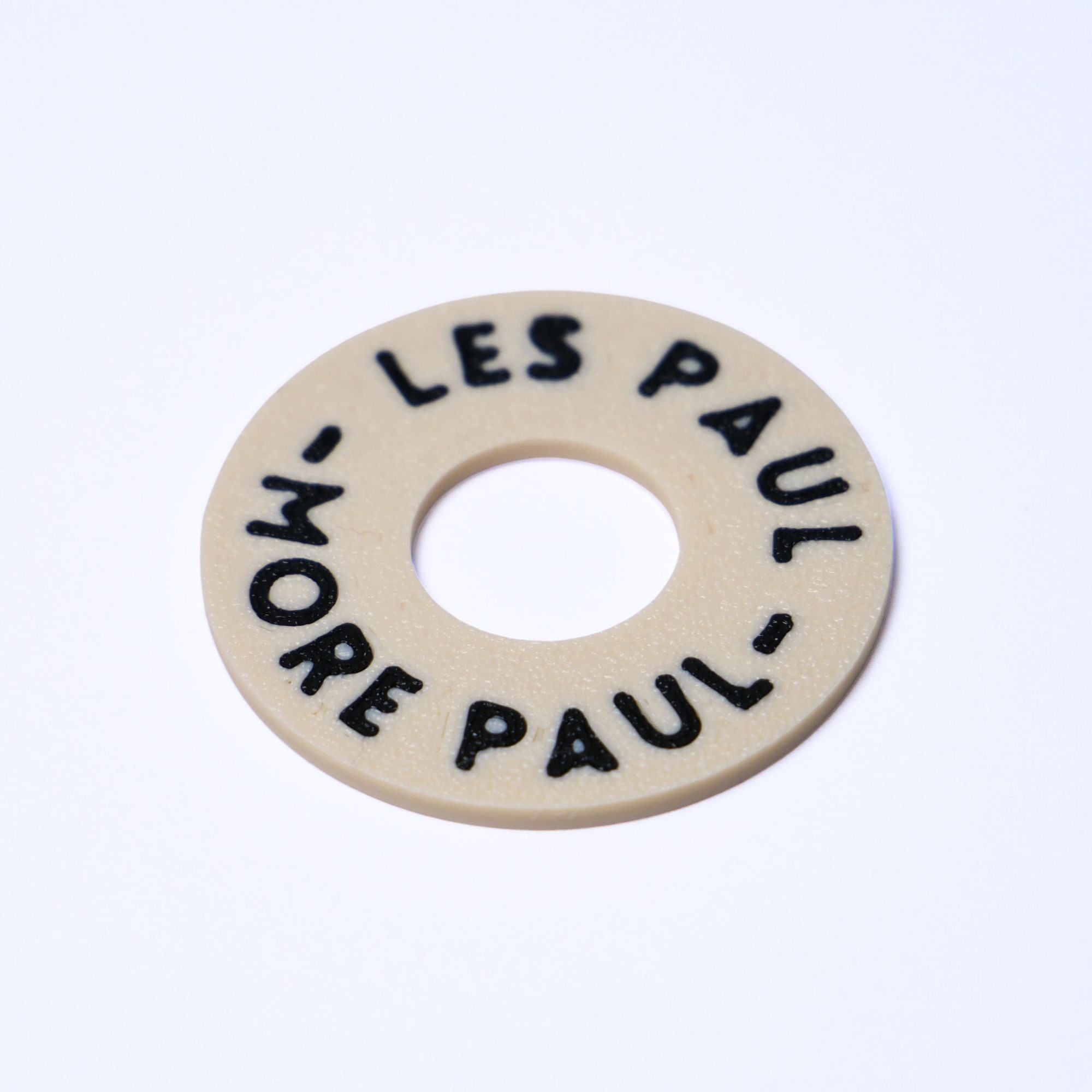 Custom Les Paul Poker Chip Guitar Toggle Switch Plate - Cream Les Paul More Paul - Ploutone