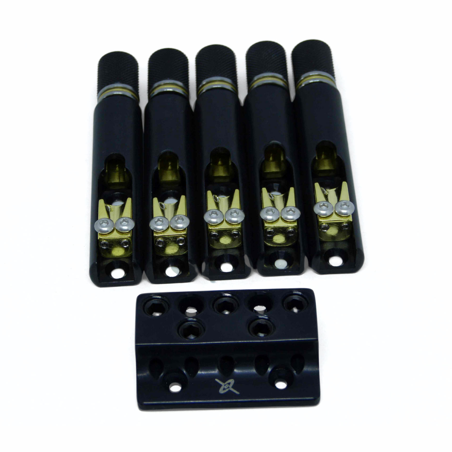 Nova Guitar Parts Single String Headless Bass Bridge - Ploutone
