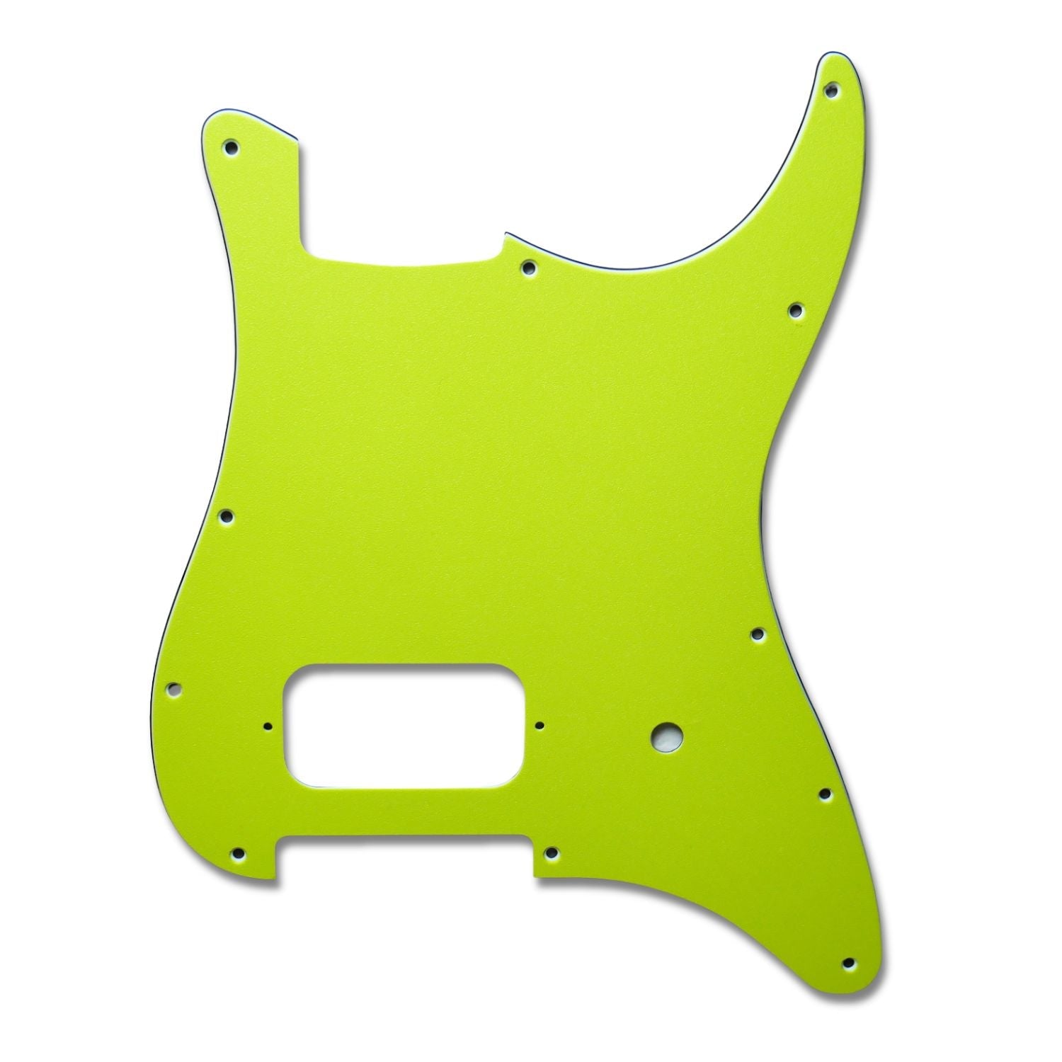 Custom Single Humbucker Stratocaster Pickguard (Tom Delonge)  – Artisan Series - Textured Acid Green guitar pickguards from Ploutone