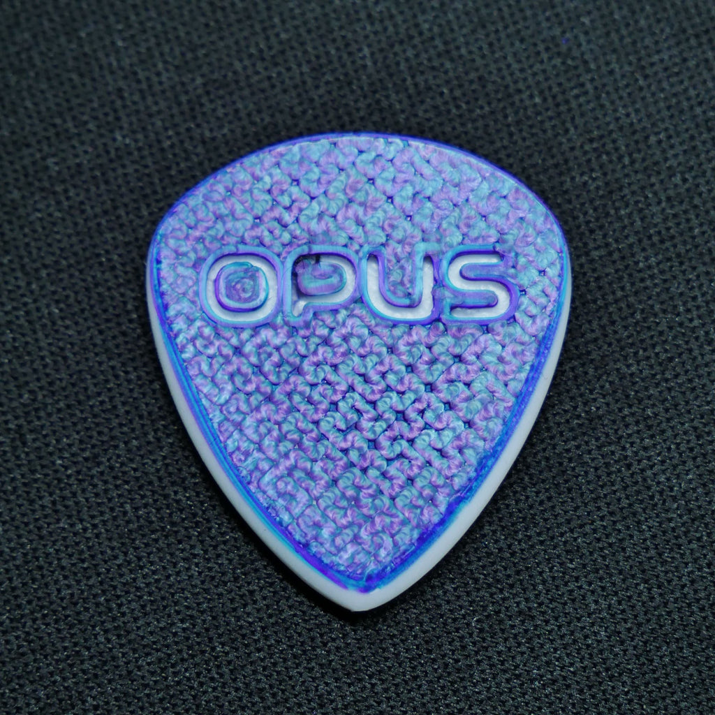 Opus Skalm VALKORE™ - Purple and Blue Quilted Handmade Guitar Pick - Ploutone