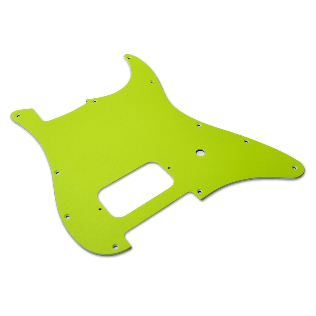 Custom Single Humbucker Stratocaster Pickguard (Tom Delonge)  – Artisan Series - Textured Acid Green guitar pickguards from Ploutone