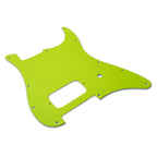 Custom Single Humbucker Stratocaster Pickguard (Tom Delonge)  – Artisan Series - Textured Acid Green guitar pickguards from Ploutone