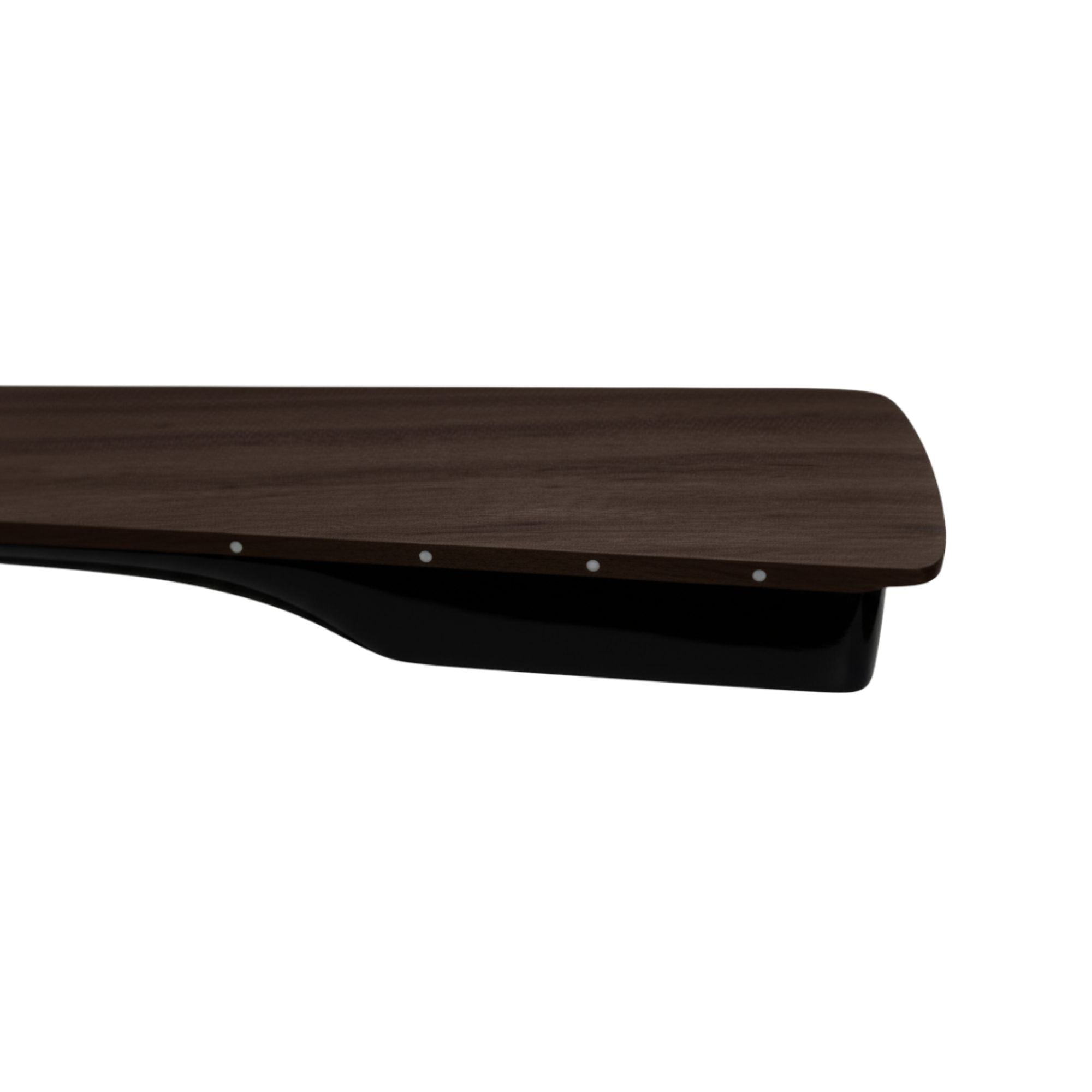 Fretless Strat-Style Guitar Neck, Black Gloss Maple, Rosewood Fretboard - Ploutone