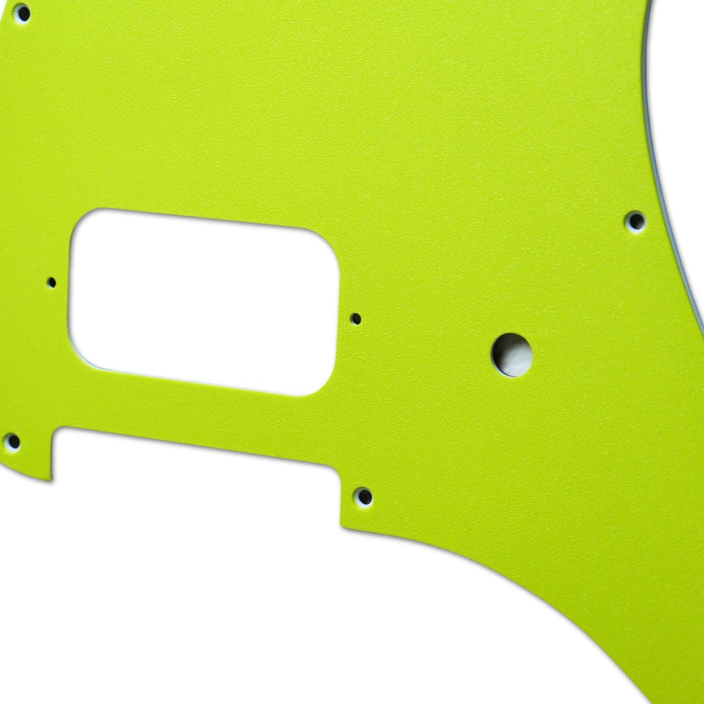 Custom Single Humbucker Stratocaster Pickguard (Tom Delonge)  – Artisan Series - Textured Acid Green guitar pickguards from Ploutone