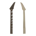 24 Fret Superstrat Guitar Neck – Shark Fin Inlays, Maple & Rosewood, 25.5" Scale, Locking Nut Style, 56mm Bolt-On Heel - Ploutone