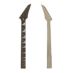 24 Fret Superstrat Guitar Neck – Shark Fin Inlays, Maple & Rosewood, 25.5" Scale, Locking Nut Style, 56mm Bolt-On Heel - Ploutone