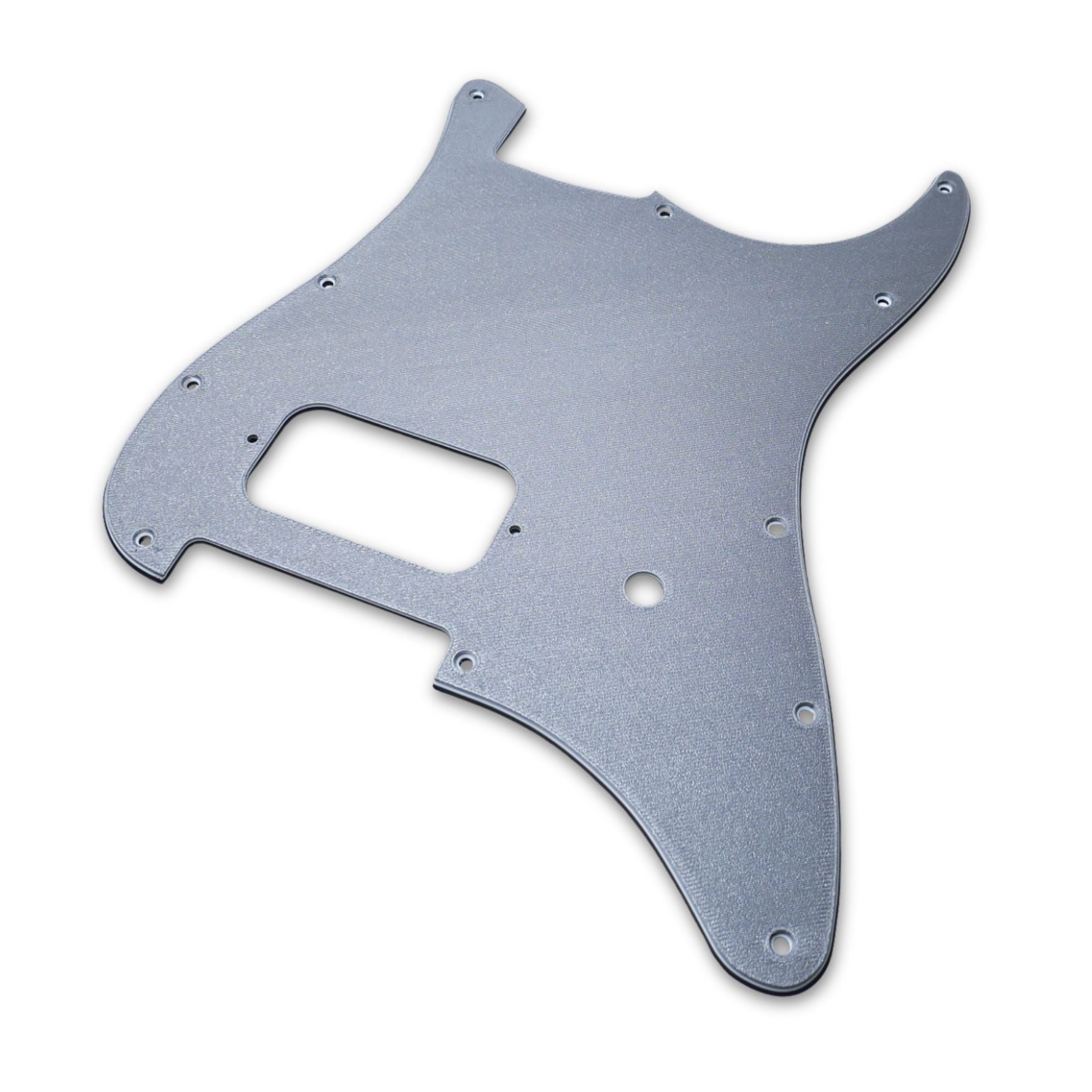 Custom Single Humbucker Stratocaster Pickguard (Tom Delonge)  – Artisan Series - Textured Gun Metal Gray guitar pickguards from Ploutone
