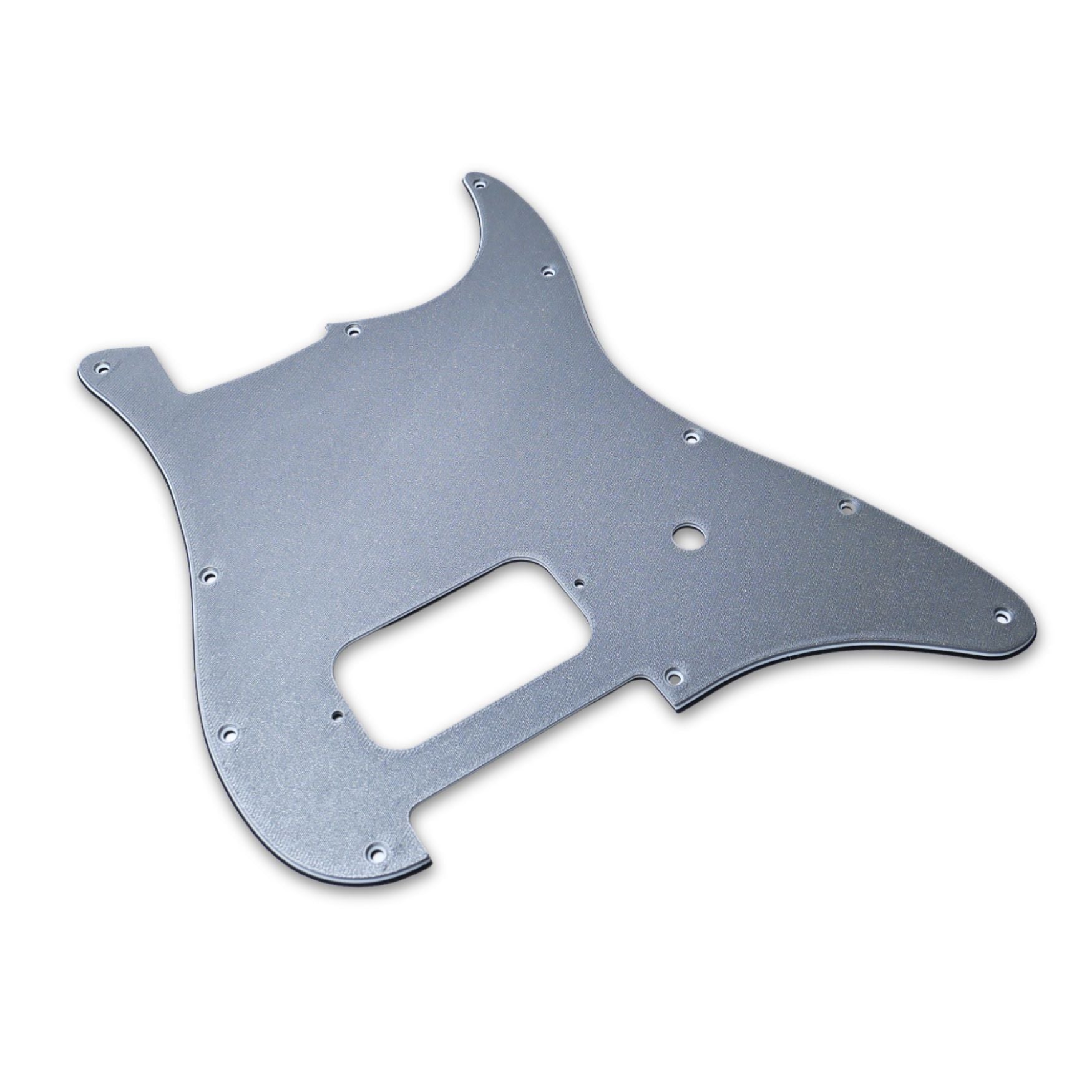 Custom Single Humbucker Stratocaster Pickguard (Tom Delonge)  – Artisan Series - Textured Gun Metal Gray guitar pickguards from Ploutone