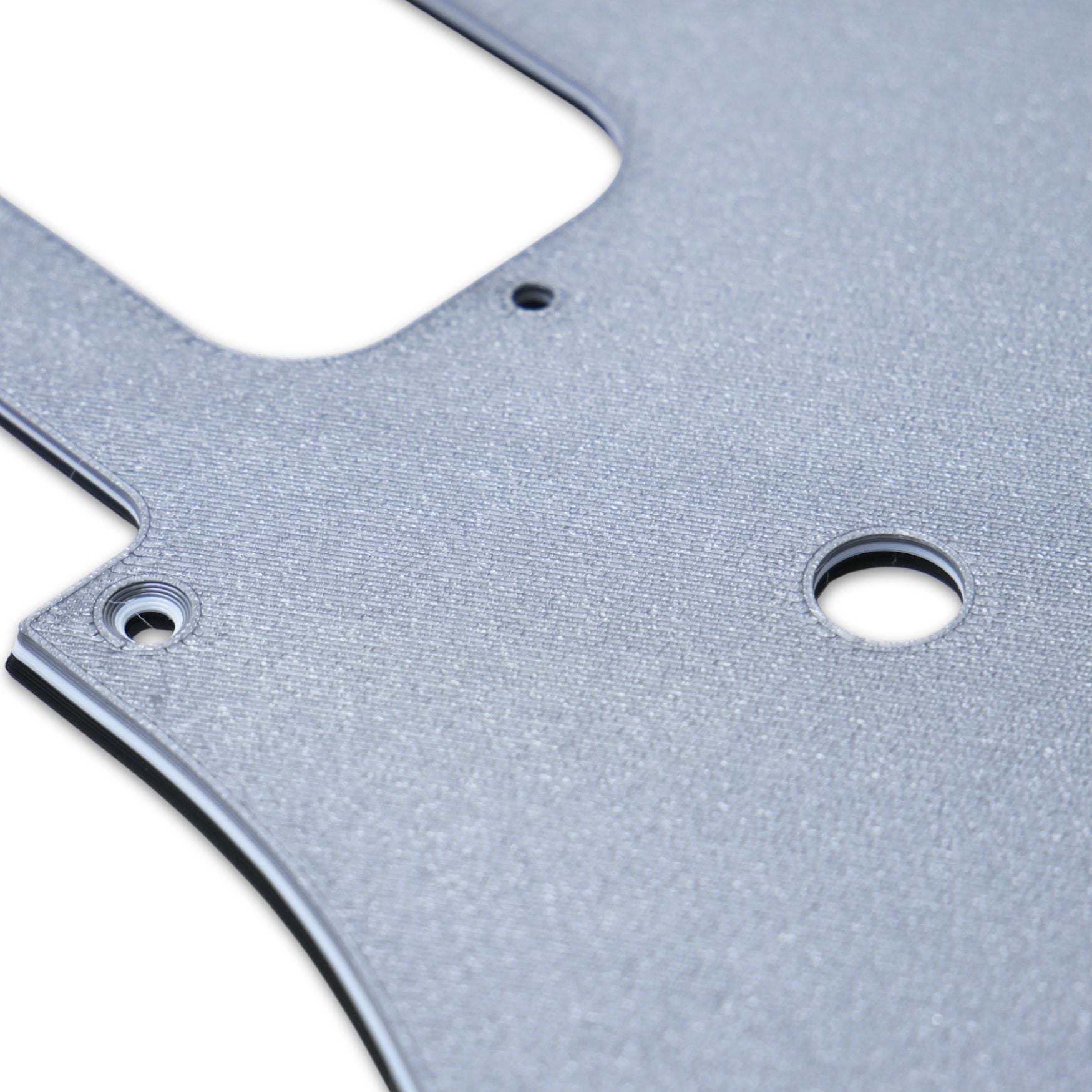 Custom Single Humbucker Stratocaster Pickguard (Tom Delonge)  – Artisan Series - Textured Gun Metal Gray guitar pickguards from Ploutone
