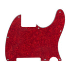 Esquire Pickguard (8-Hole) Telecaster Pickguard Blank - 20+ Colors 4-Ply Red Pearl - Ploutone