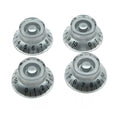 Silver Top Hat Bell Knobs for Gibson® - 24 Fine Spline (Set of 4) - Ploutone