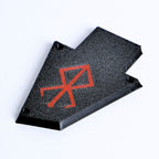 Custom Ibanez Truss Rod Cover for RG & JEM – Berserker (Red & Black) - Ploutone