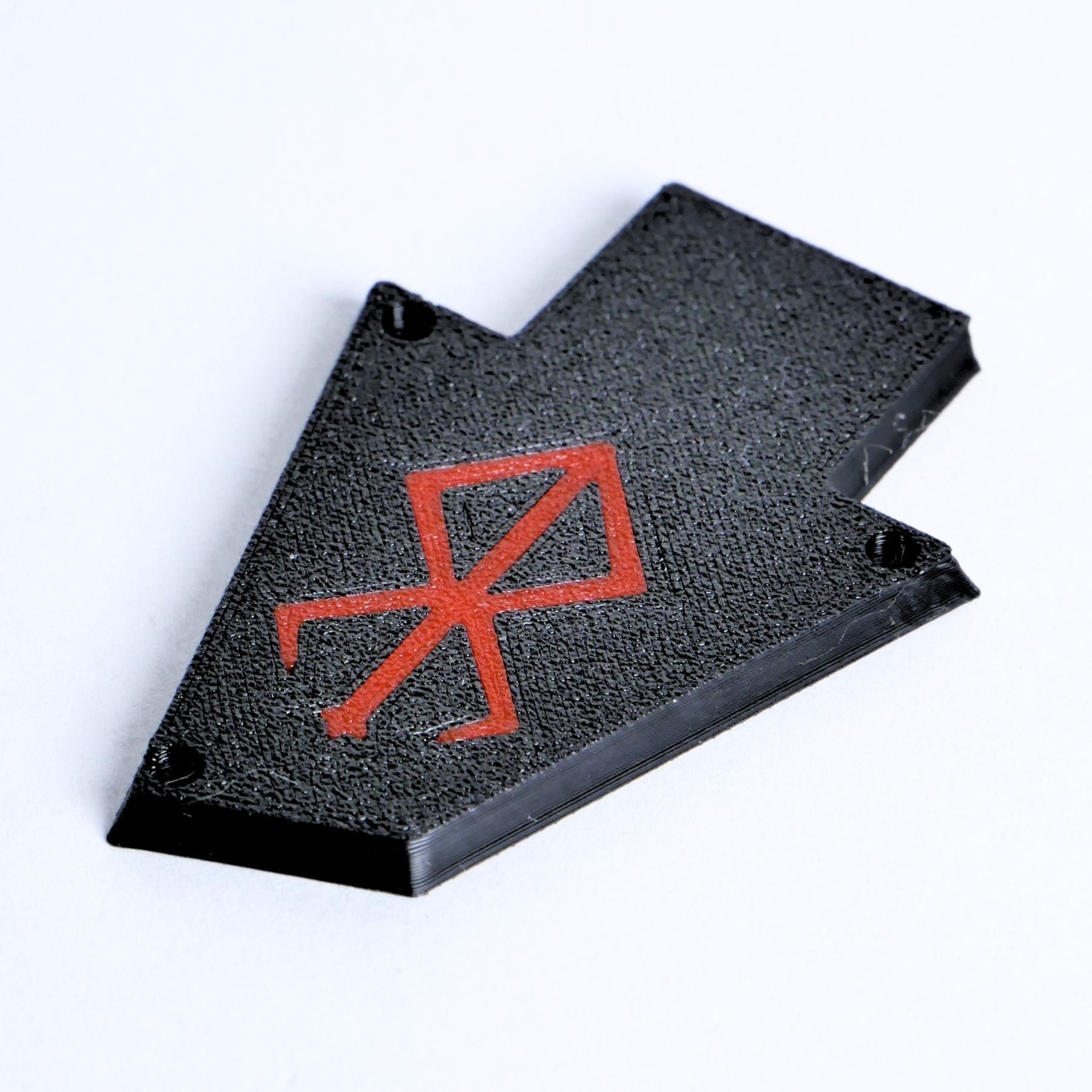Custom Ibanez Truss Rod Cover for RG & JEM – Berserker (Red & Black) - Ploutone