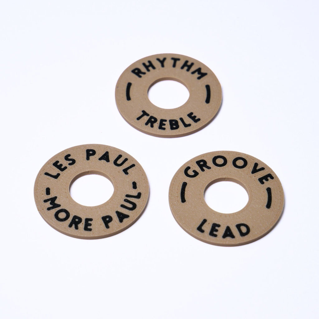 Custom Les Paul Poker Chip Guitar Toggle Switch Plate - Dark Cream - Ploutone