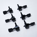 Locking Keystone Tuners 3+3 (Black) – 18:1 – Drop-In for Most Electric/Acoustic Guitars (10mm / 25/64" holes) - Ploutone