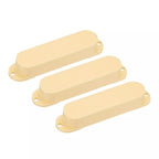Stratocaster Single Coil Pickup Cover Set (No Holes) - Vintage Cream 3 Pcs - Ploutone