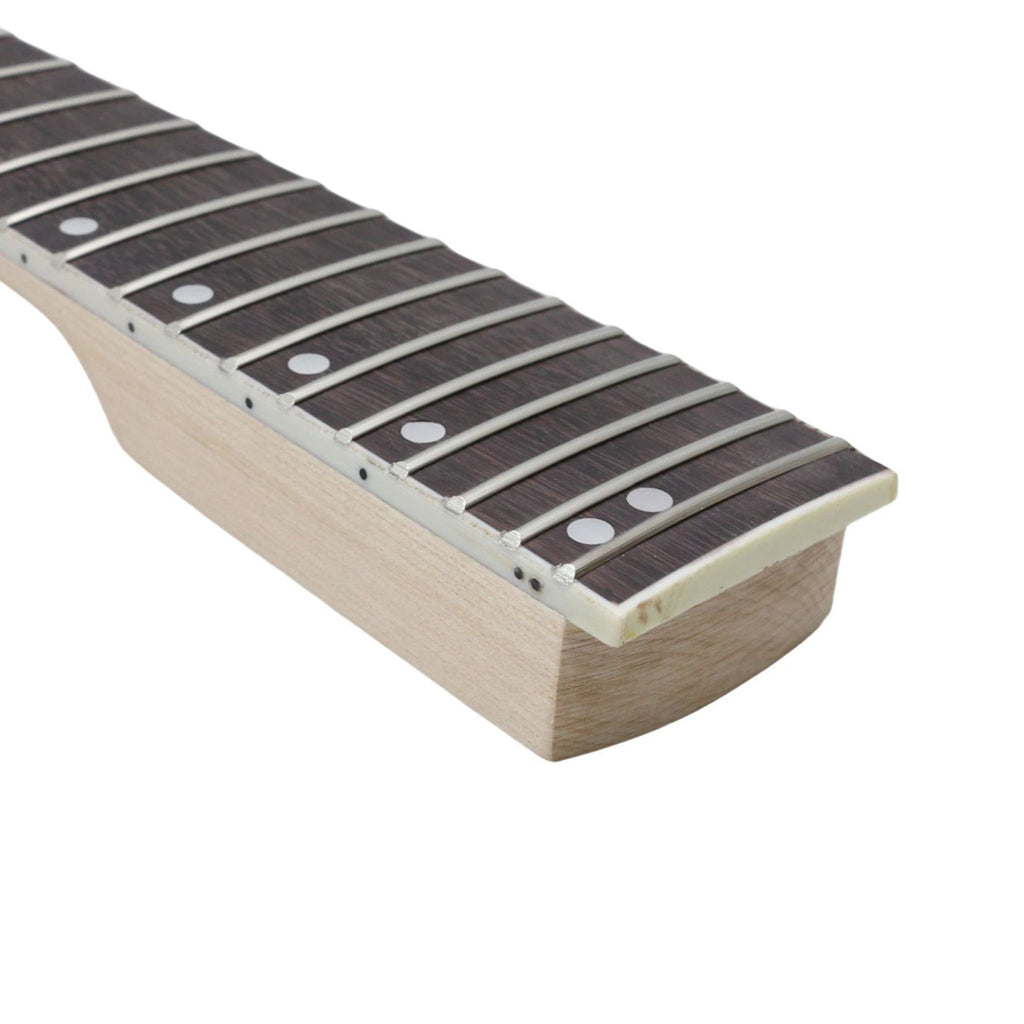 Ibanez-Style Unfinished Guitar Neck, Canadian Maple & Rosewood, 24 Fret, Bolt-On - Ploutone