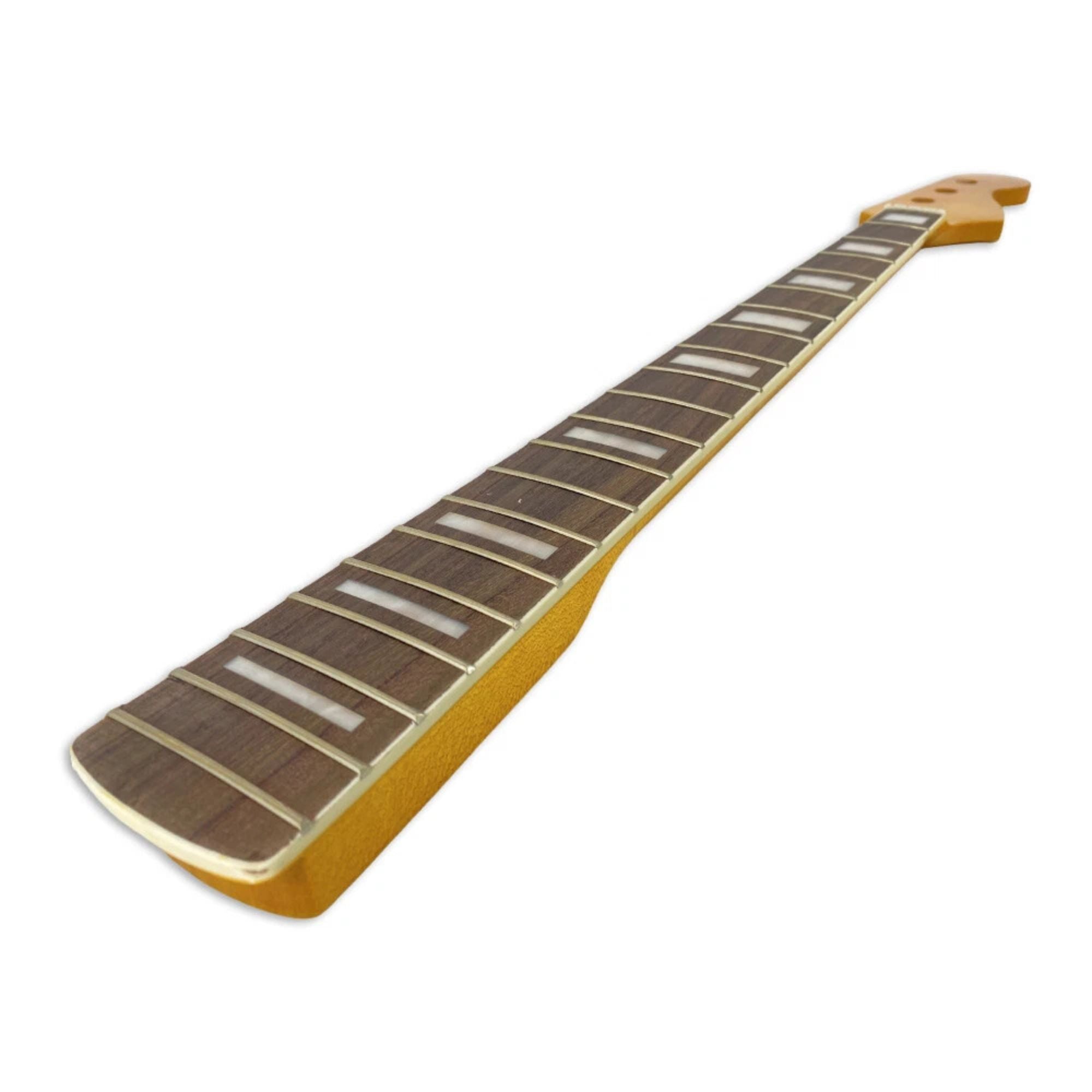 Finished Maple Bass Neck, Vintage Yellow Gloss, 34" Scale, 20 Fret - Ploutone