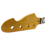 Finished Maple Bass Neck, Vintage Yellow Gloss, 34" Scale, 20 Fret - Ploutone