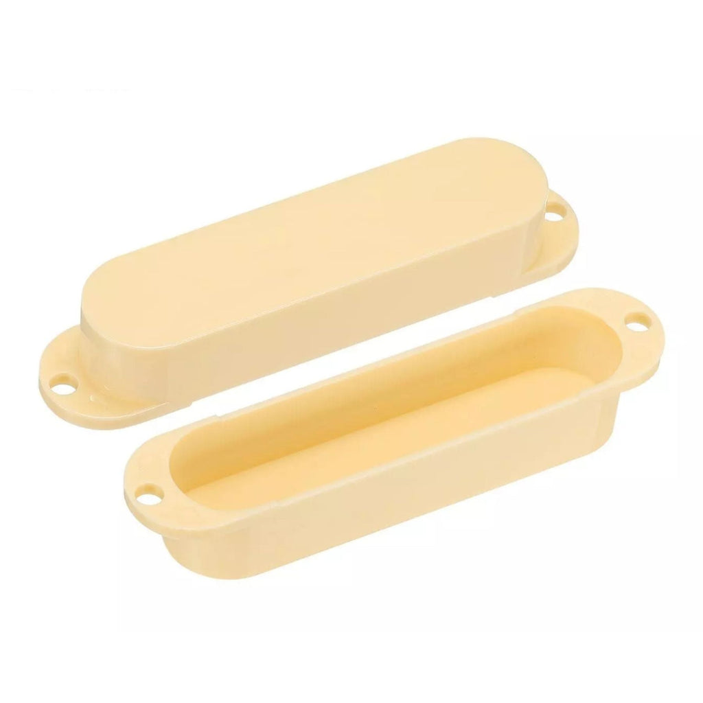 Stratocaster Single Coil Pickup Cover Set (No Holes) - Vintage Cream 3 Pcs - Ploutone