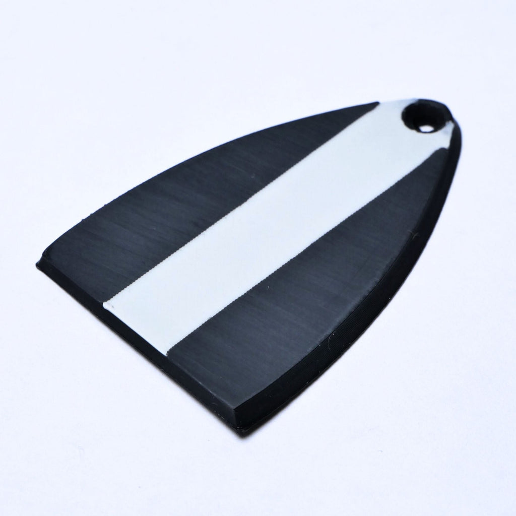 Custom PRS SE Truss Rod Cover – Racing Stripe Black & Gray - Ploutone
