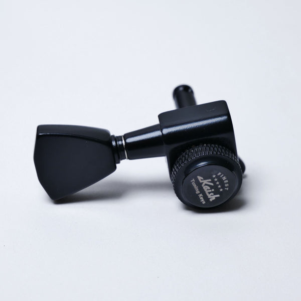 Locking Keystone Tuners 3+3 (Black) – 18:1 – Drop-In for Most Electric/Acoustic Guitars (10mm / 25/64