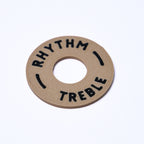 Custom Les Paul Poker Chip Guitar Toggle Switch Plate - Dark Cream Rhythm Treble - Ploutone