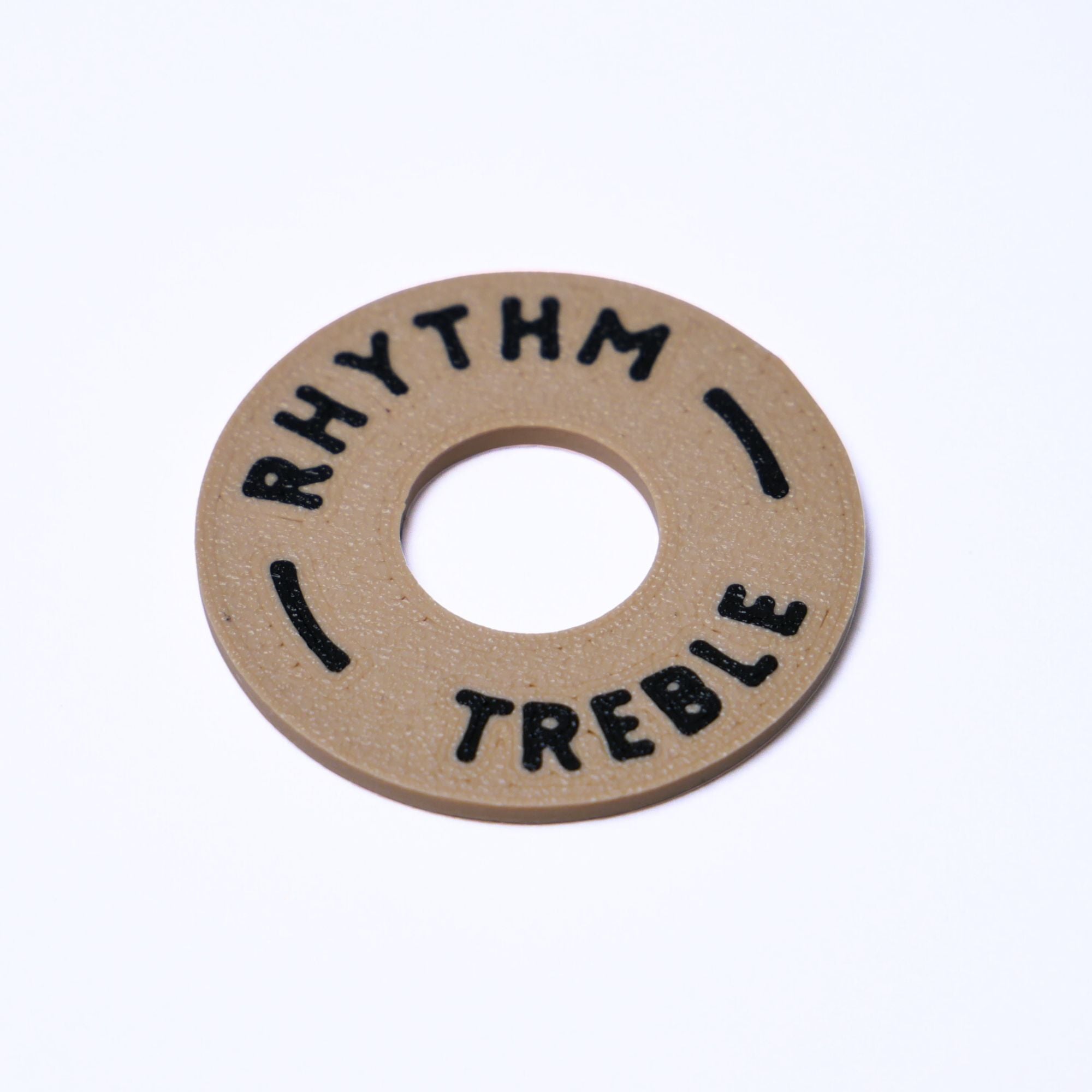 Custom Les Paul Poker Chip Guitar Toggle Switch Plate - Dark Cream Rhythm Treble - Ploutone